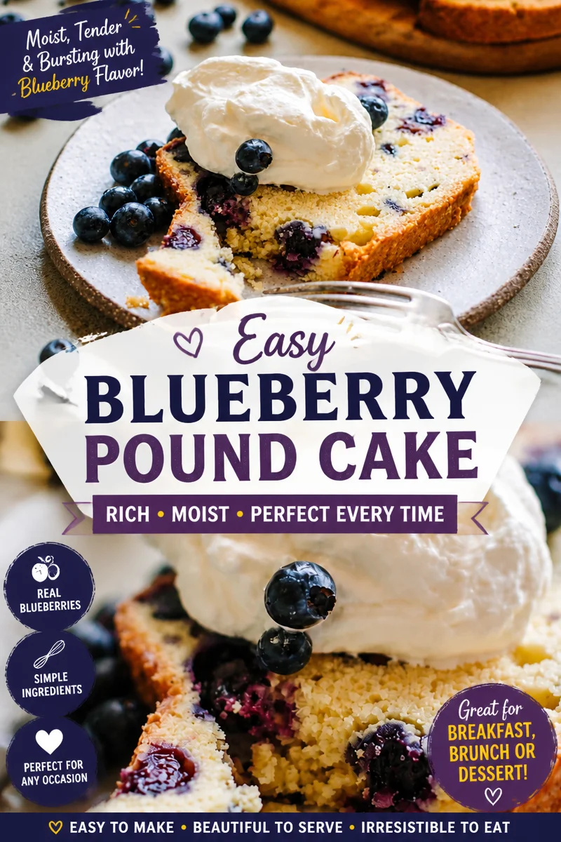 Easy Lemon Blueberry Pound Cake