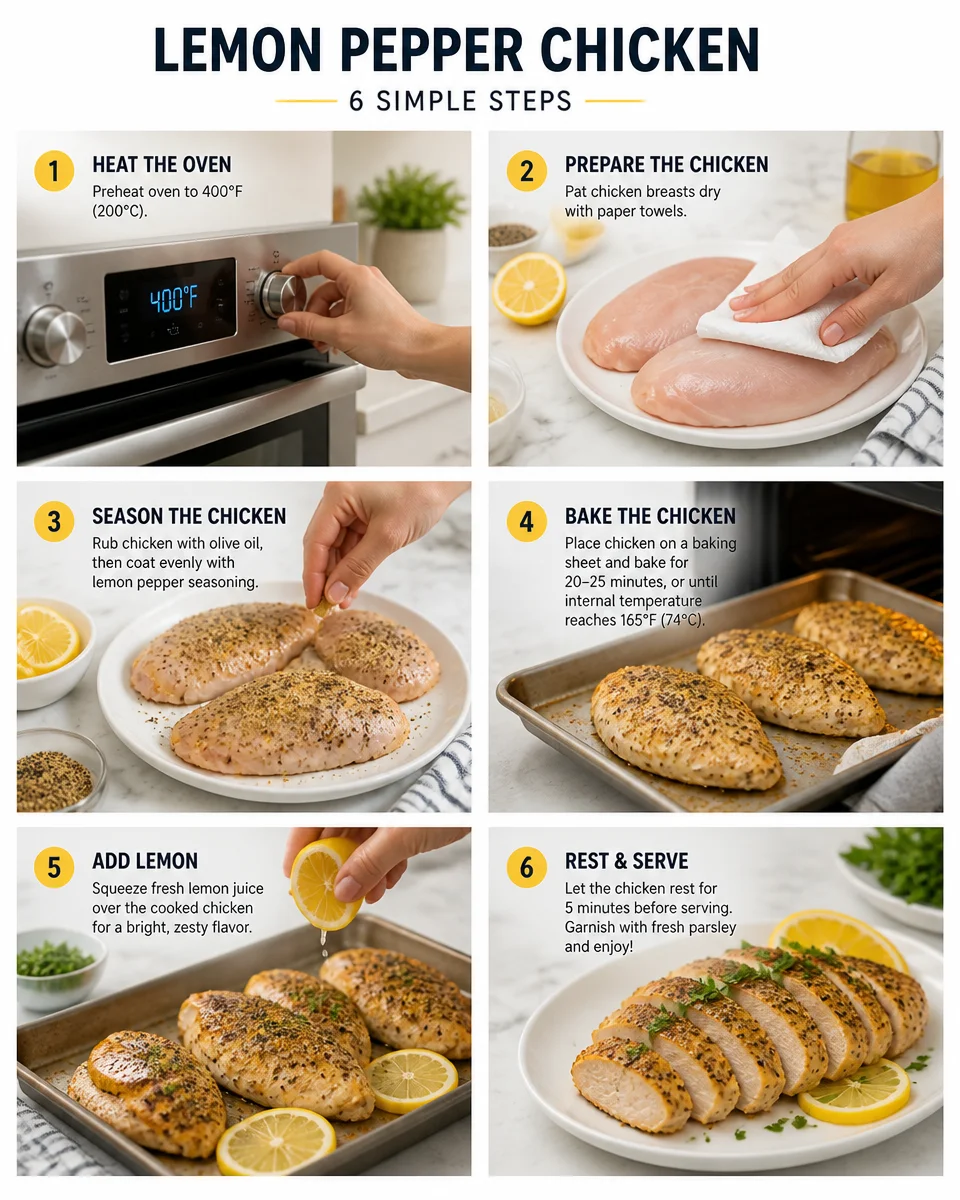 Easy Lemon Pepper Chicken — Juicy Oven Baked
