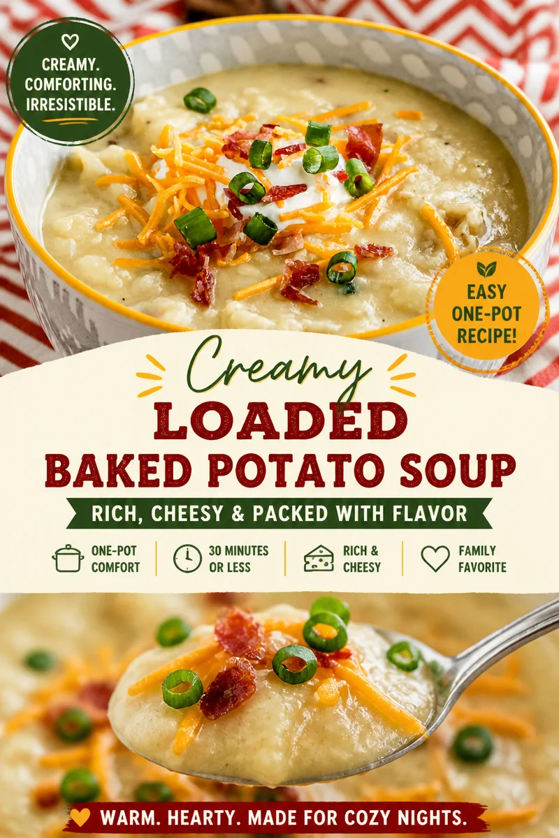 Easy Loaded Baked Potato Soup — Creamy Comfort