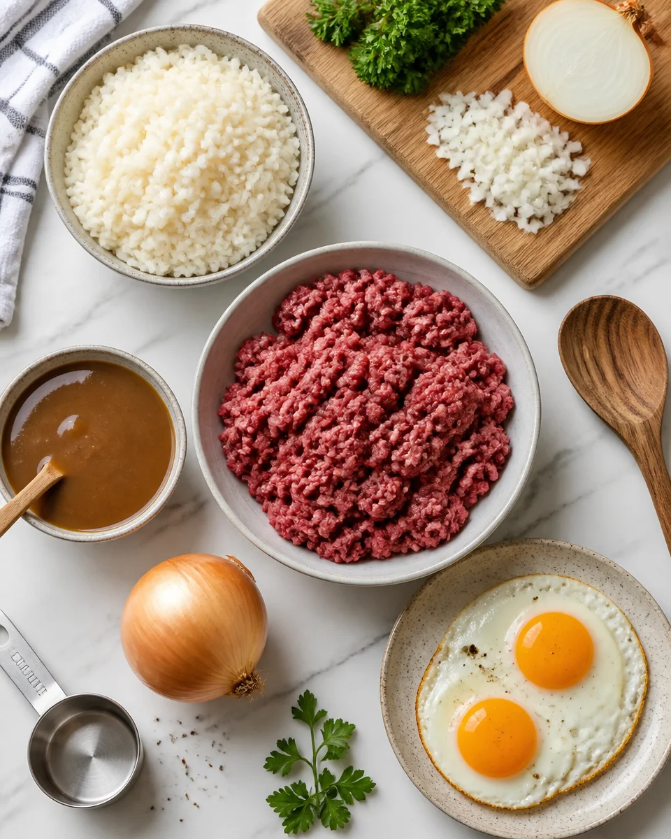 Easy Loco Moco — Hawaiian Rice Beef Gravy Bowl