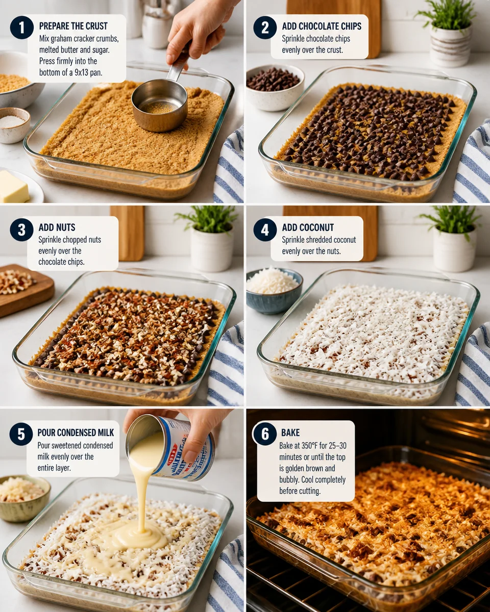 Easy Magic Cookie Bars — 7 Layer Bars Recipe