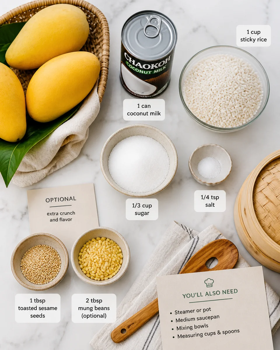 Easy Mango Sticky Rice — Thai Dessert