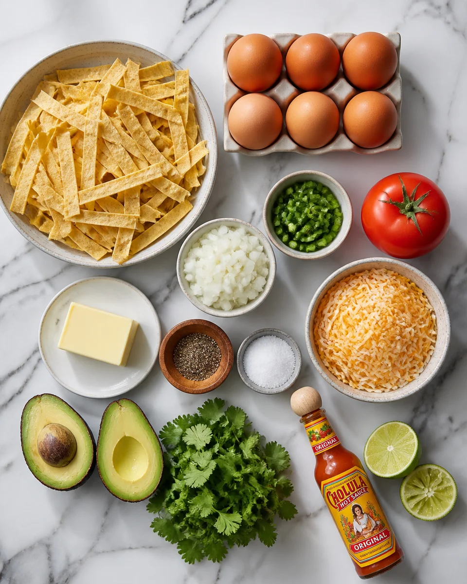 Easy Migas — Tex Mex Scrambled Egg Tortilla