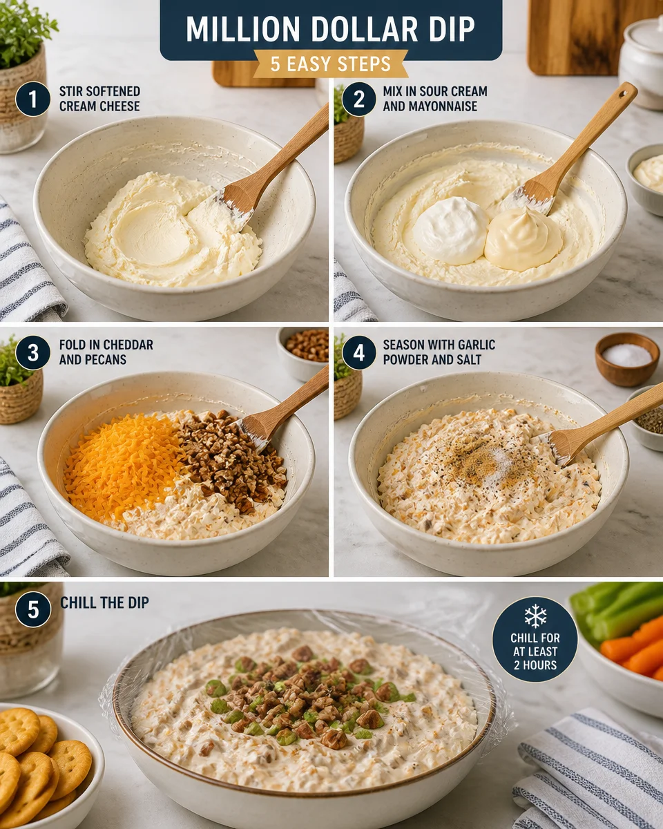 Easy Million Dollar Dip — Cream Cheese Pecan Party Dip
