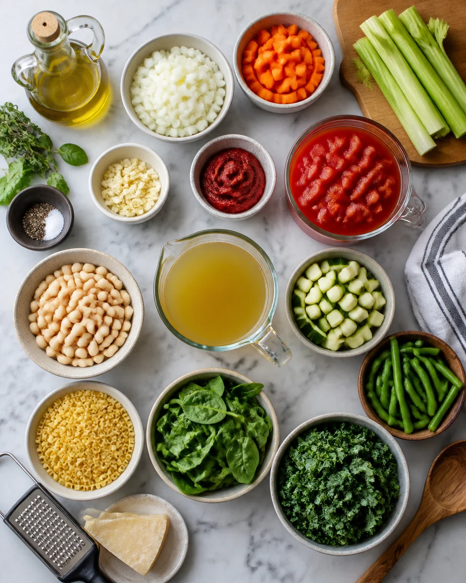 Easy Minestrone Soup — Italian Vegetable One Pot
