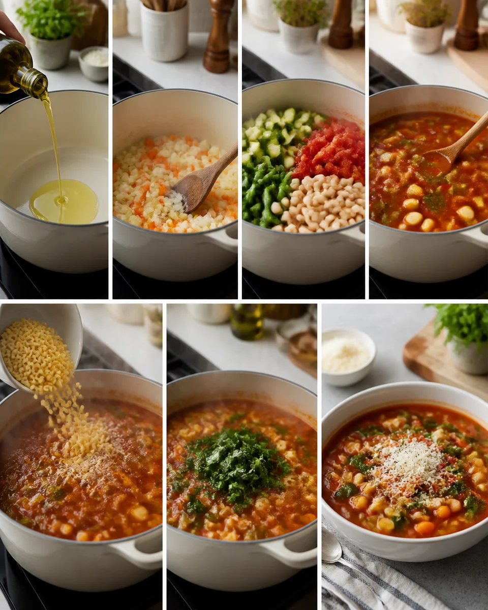 Easy Minestrone Soup — Italian Vegetable One Pot