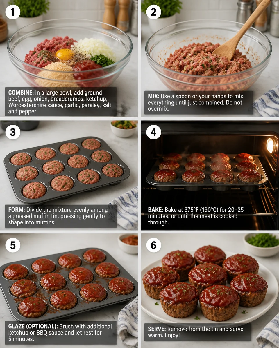 Easy Mini Meatloaf Muffins — Individual Dinner Portions