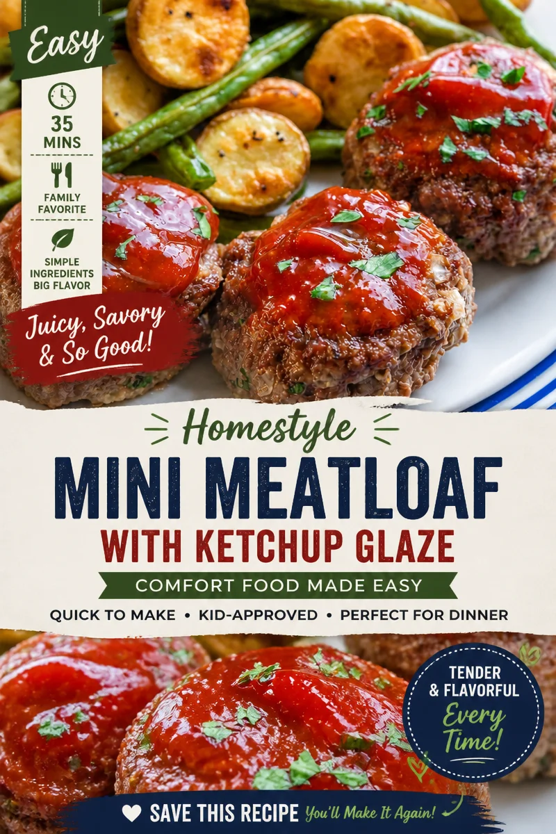 Easy Mini Meatloaf Muffins — Individual Dinner Portions