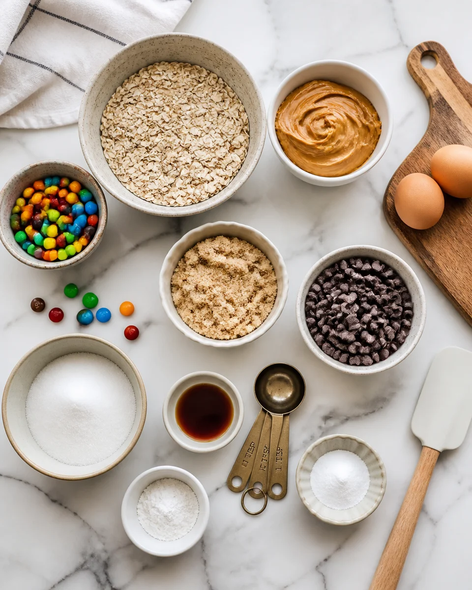 Easy Monster Cookies — No Flour Peanut Butter