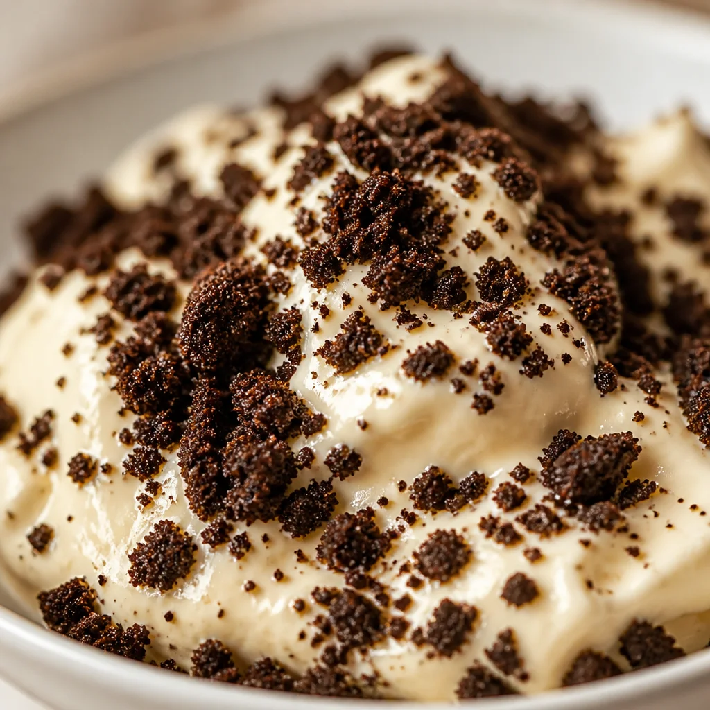 Easy Oreo Dirt Cake with layered pudding and crushed Oreos, a no-bake dessert