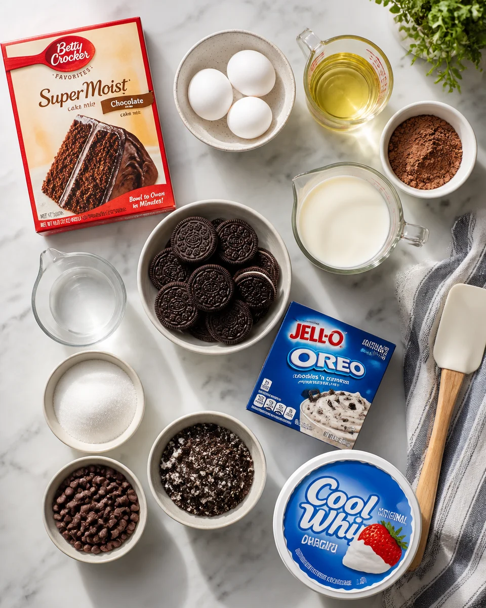 Easy Oreo Poke Cake — Cookies and Cream Dessert