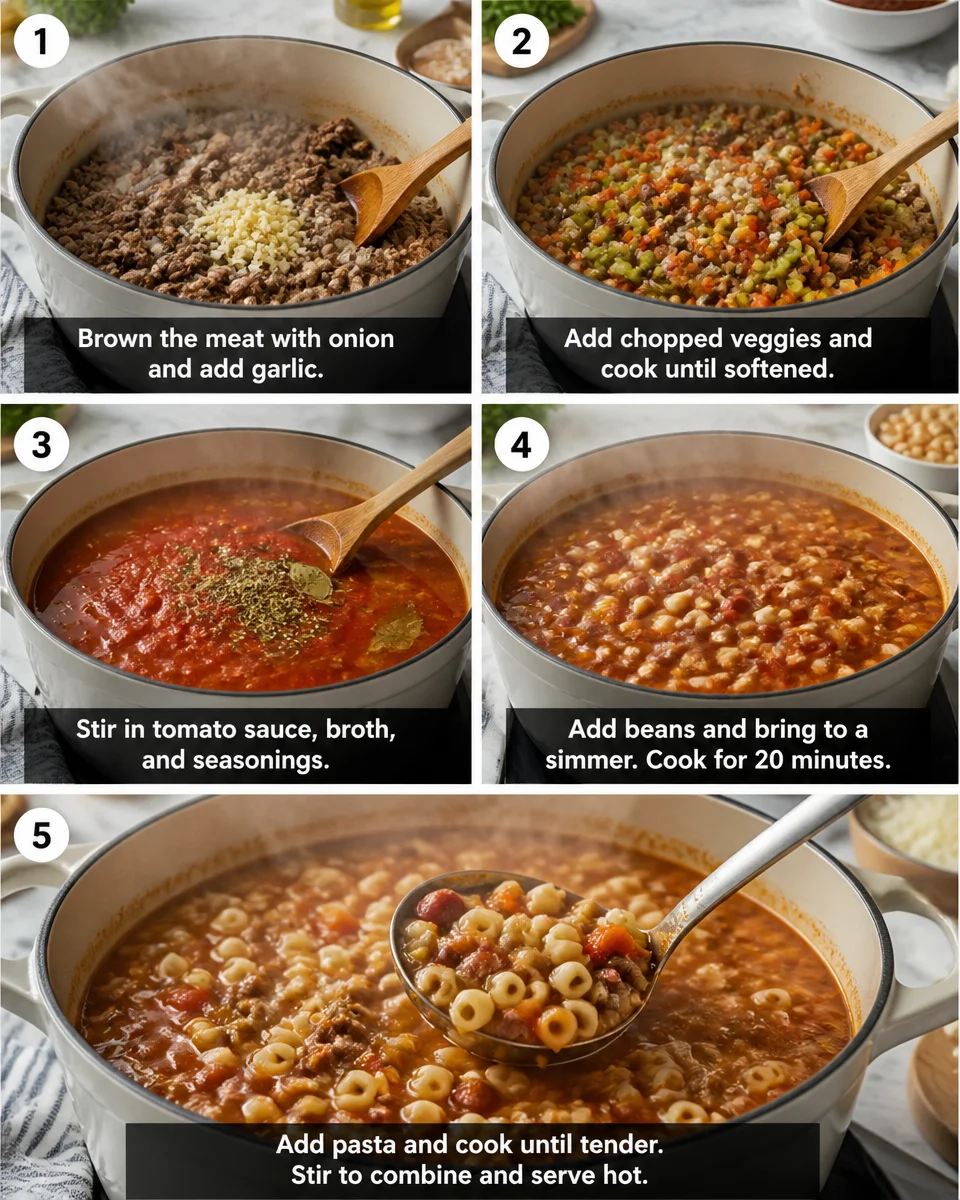 Easy Pasta Fagioli Soup — Olive Garden Copycat Recipe