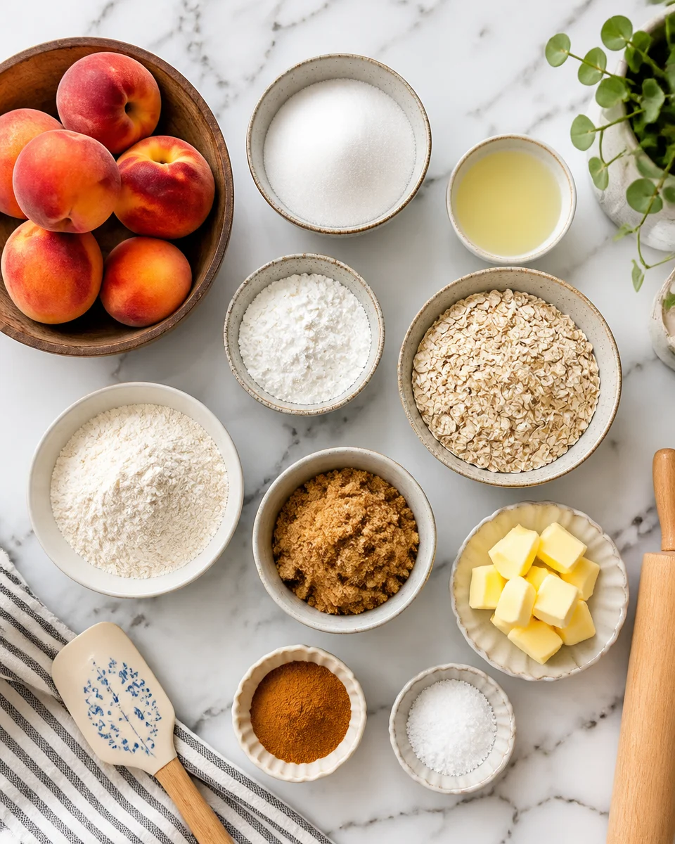 Easy Peach Crisp — Summer Fruit Dessert with Oat Topping