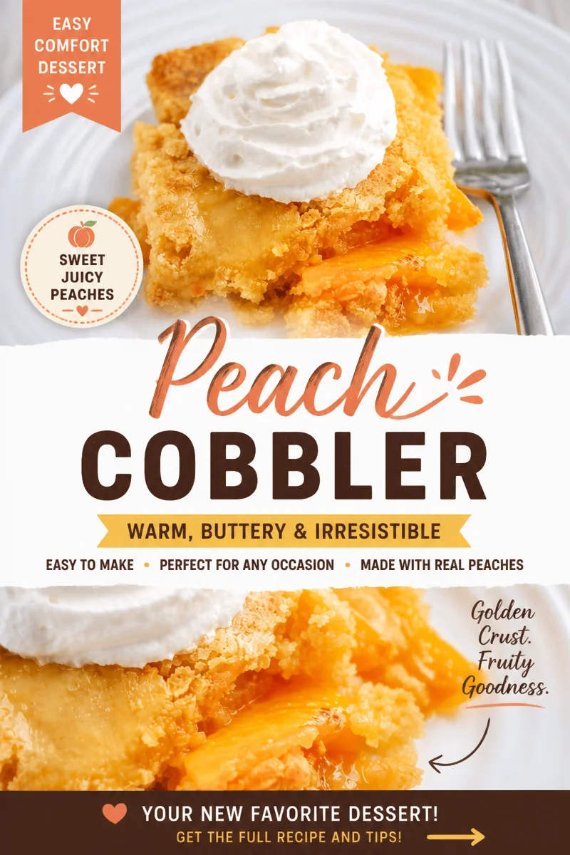 Easy Peach Dump Cake — 3 Ingredient Summer Dessert