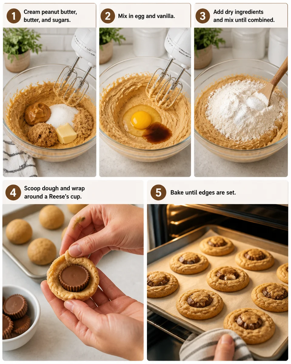 Easy Peanut Butter Cup Cookies — Reeses Stuffed
