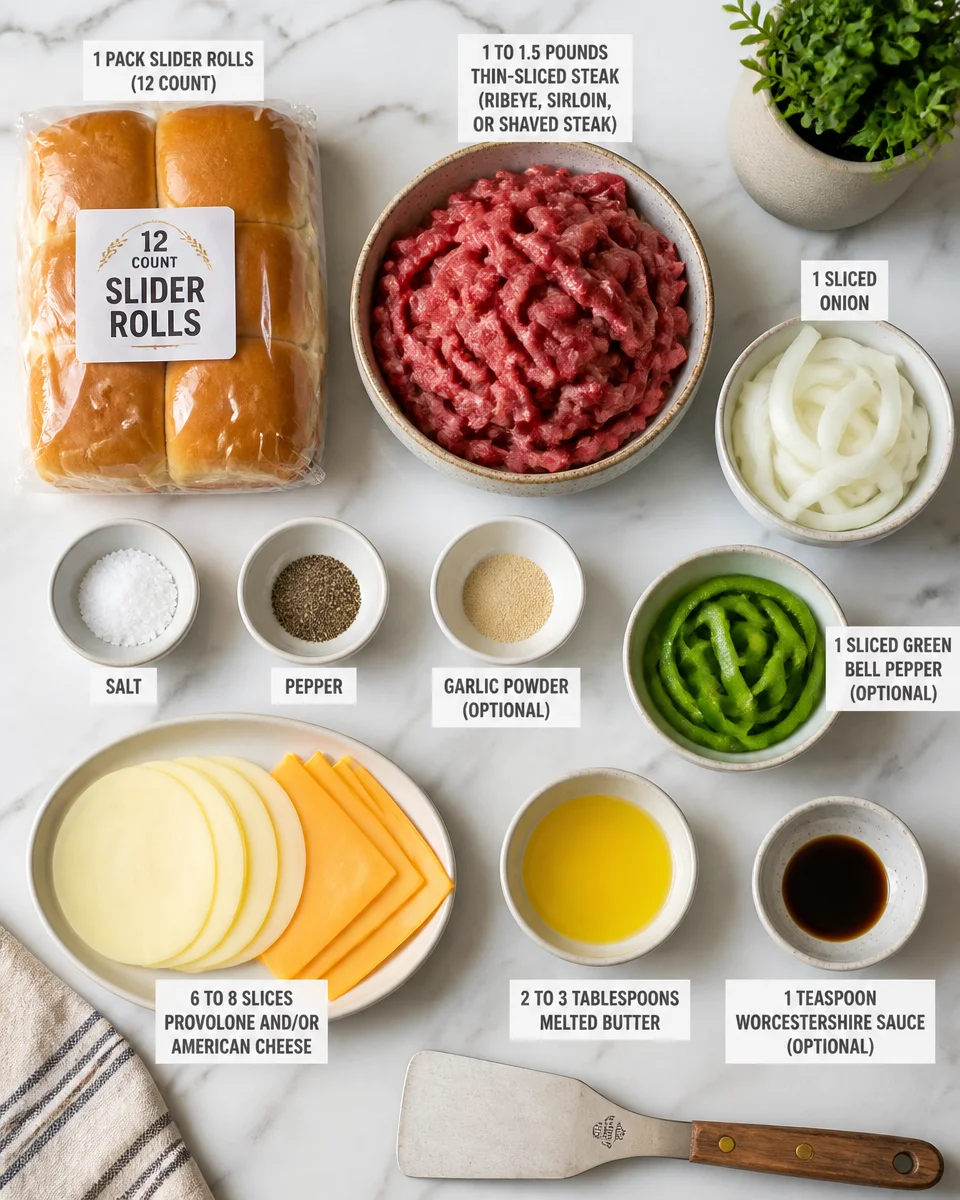 Easy Philly Cheesesteak Sliders — Party Appetizer