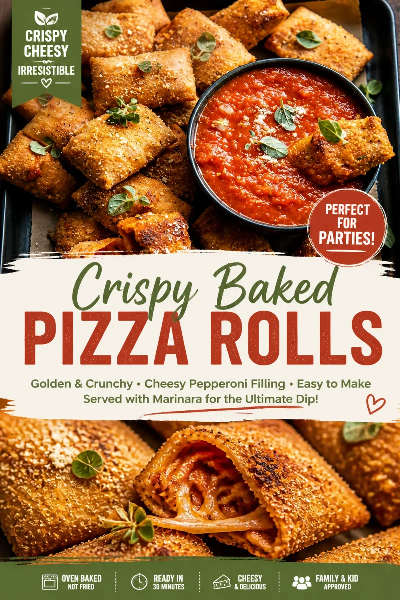 Easy Pizza Rolls — Homemade Crispy Baked
