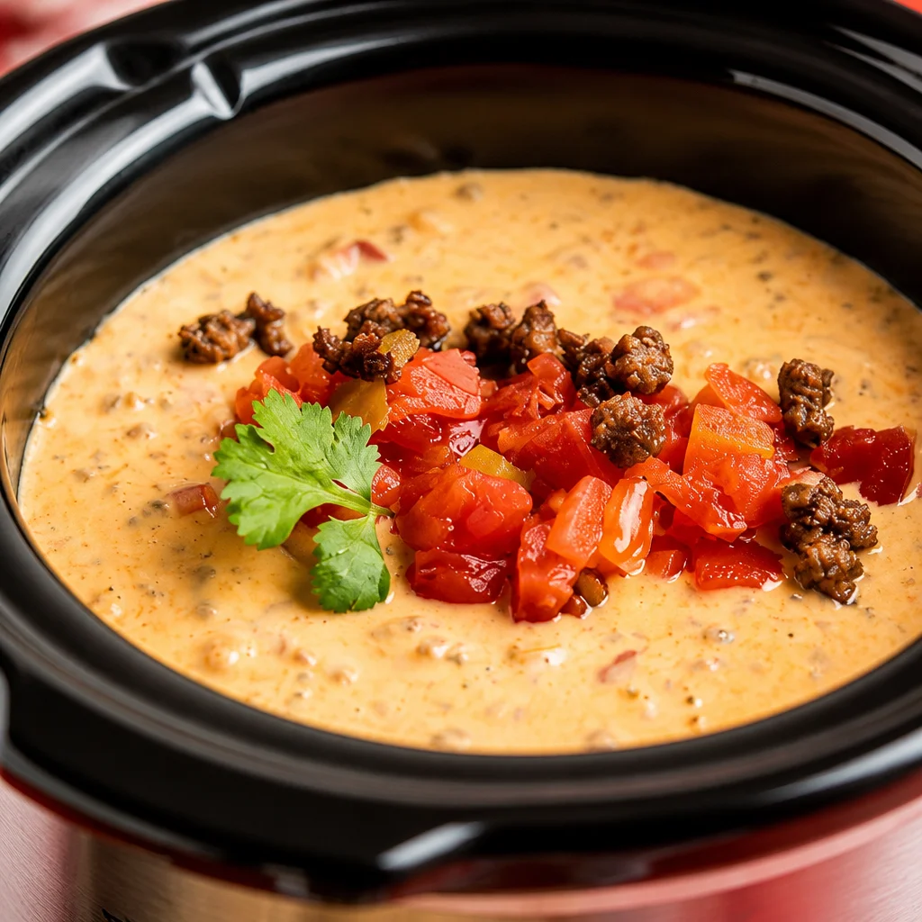 Creamy Velveeta Rotel dip served with tortilla chips, perfect for gatherings.
