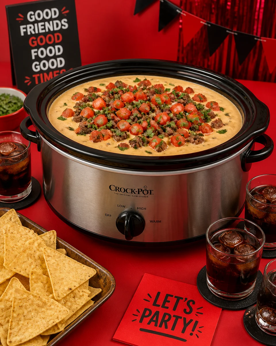 Easy Queso Dip — Creamy Velveeta Rotel Dip
