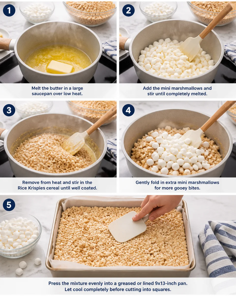 Easy Rice Krispie Treats — Gooey Marshmallow Squares