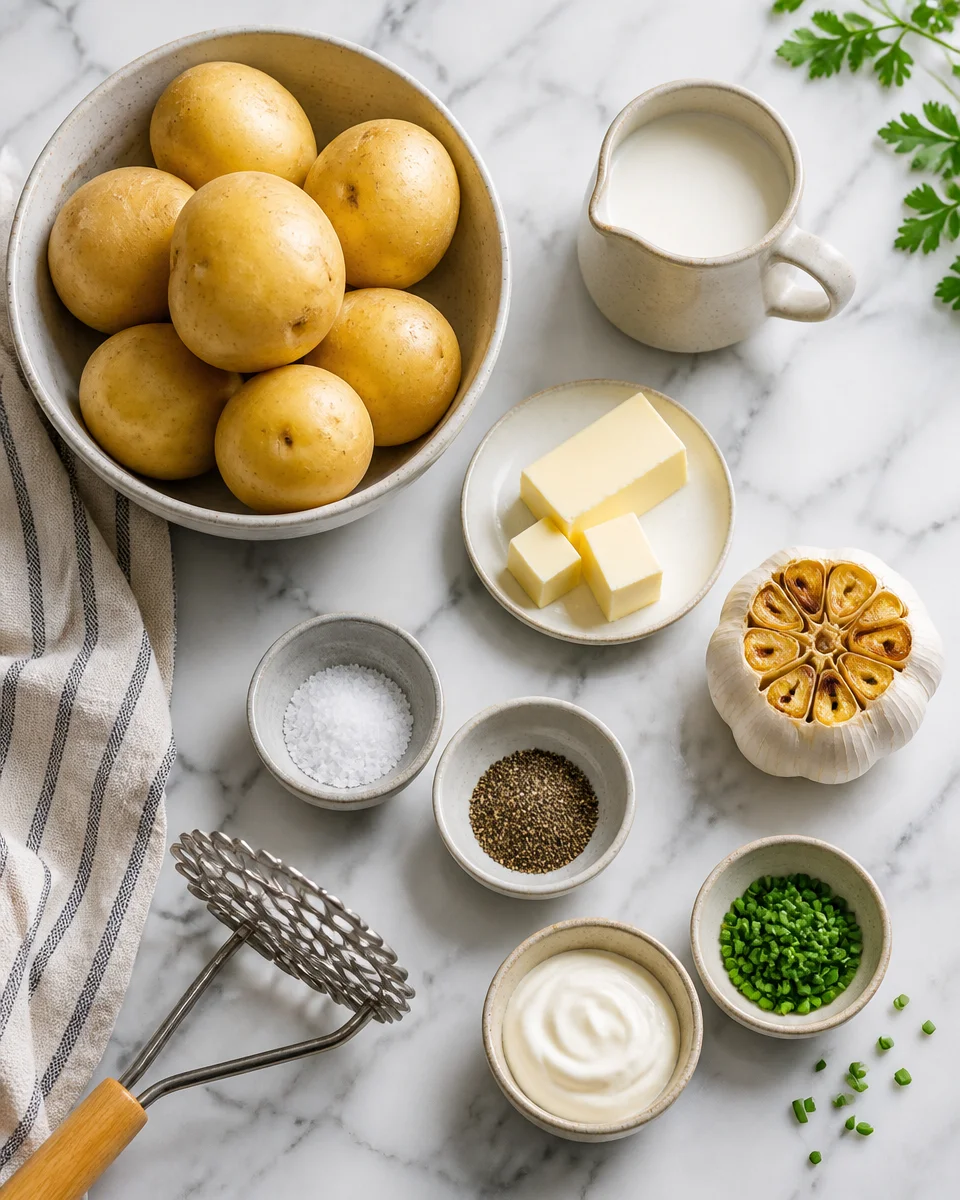 Easy Roasted Garlic Mashed Potatoes — Creamy Whipped