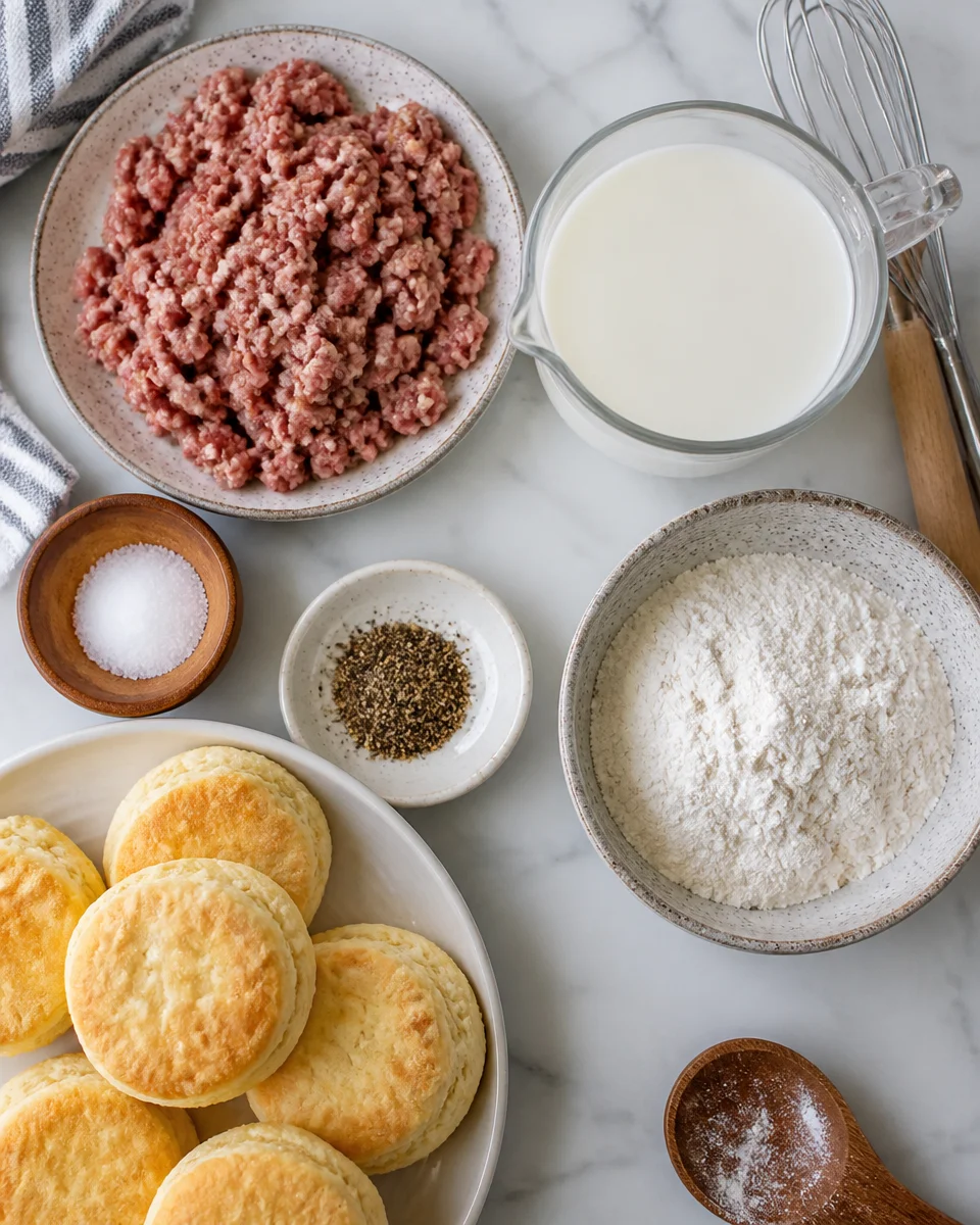 Easy Sausage Gravy and Biscuits — Southern Breakfast