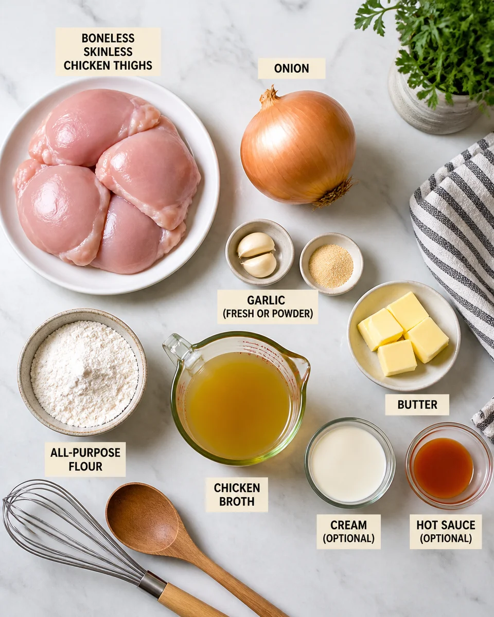 Easy Smothered Chicken — Southern Style Gravy Recipe
