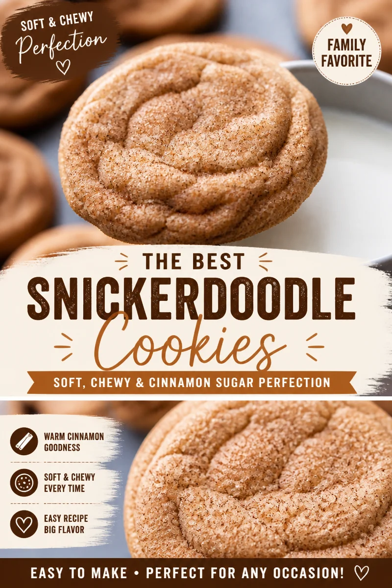 Easy Snickerdoodle Cookies — Soft Chewy Cinnamon
