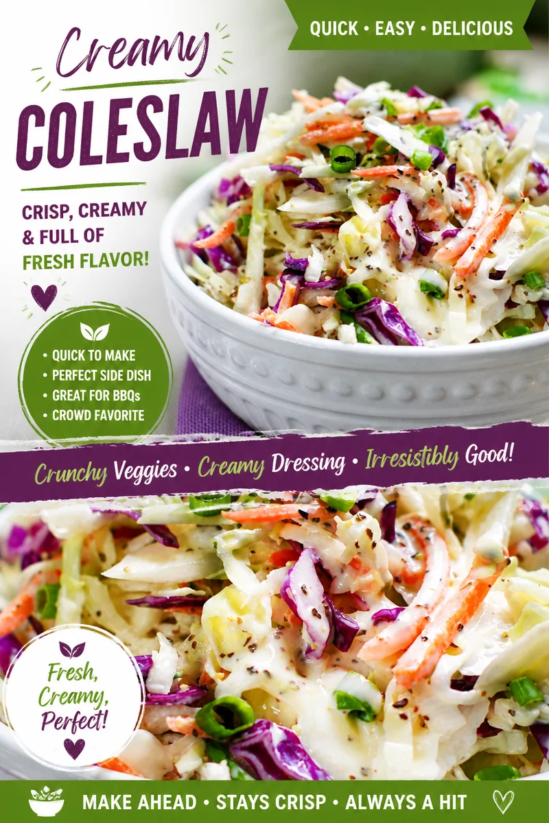 Easy Southern Coleslaw — Creamy BBQ Side