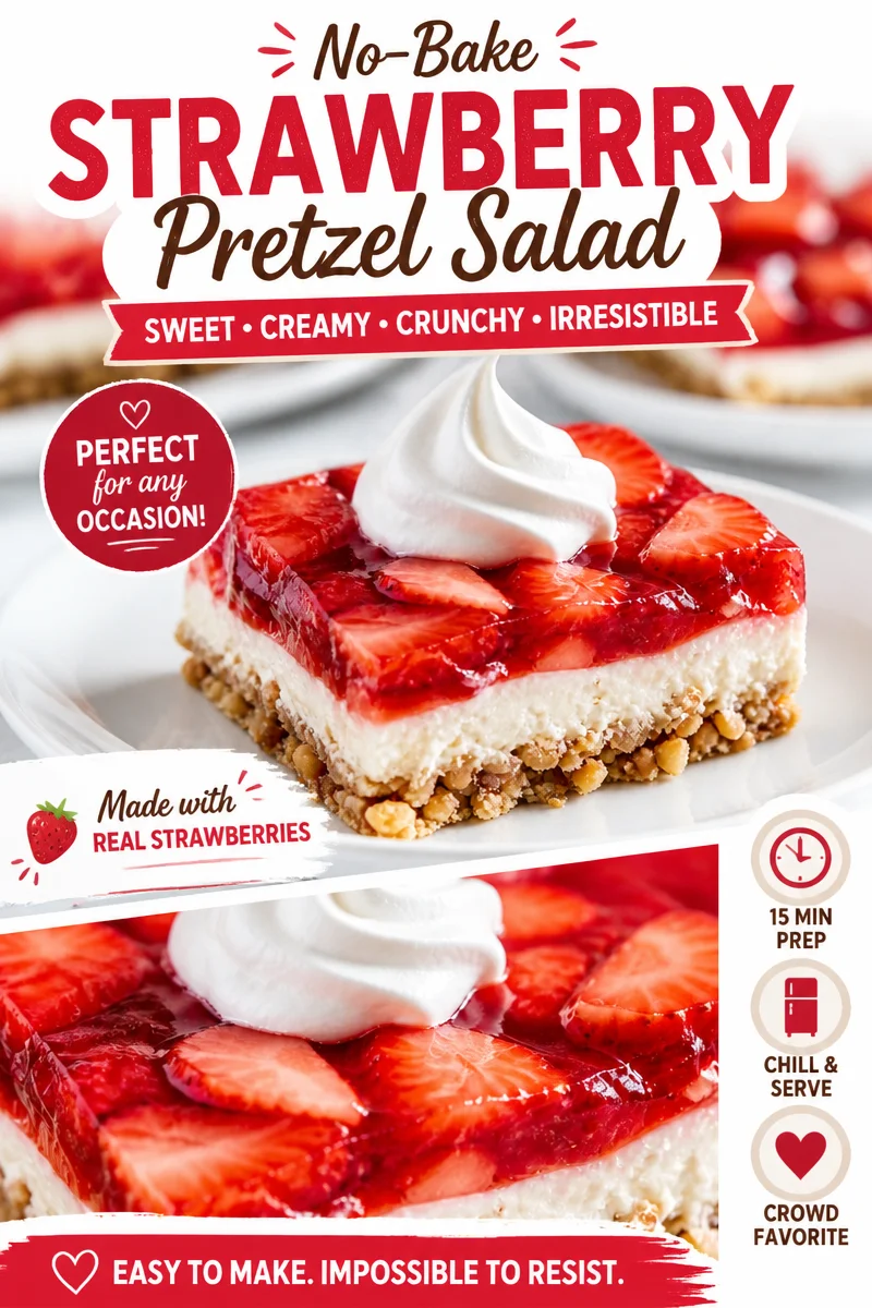 Easy Strawberry Pretzel Salad — Classic Southern Dessert