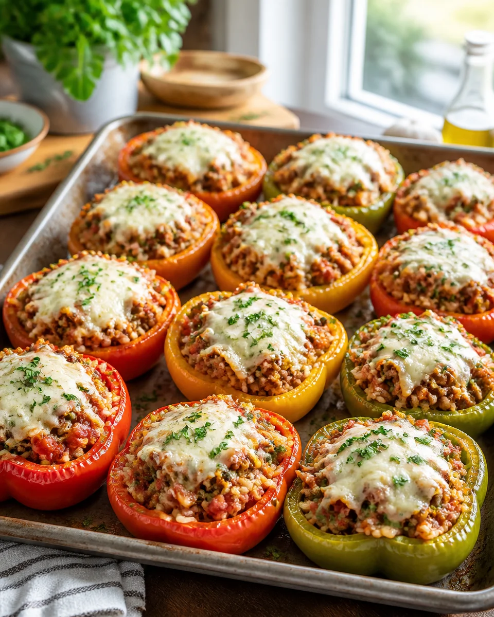 Easy Stuffed Bell Peppers with Ground Beef — Classic Recipe