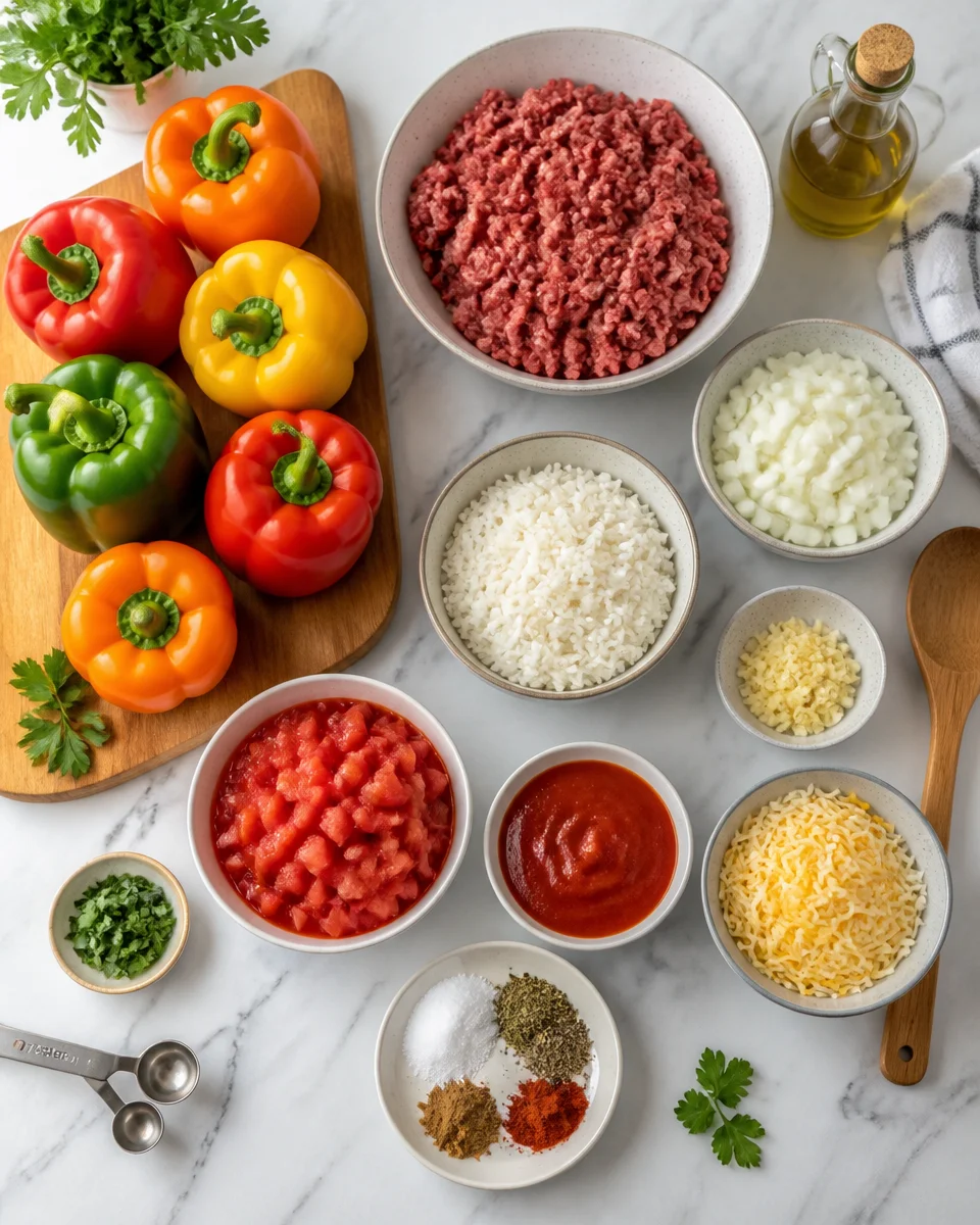 Easy Stuffed Bell Peppers with Ground Beef — Classic Recipe