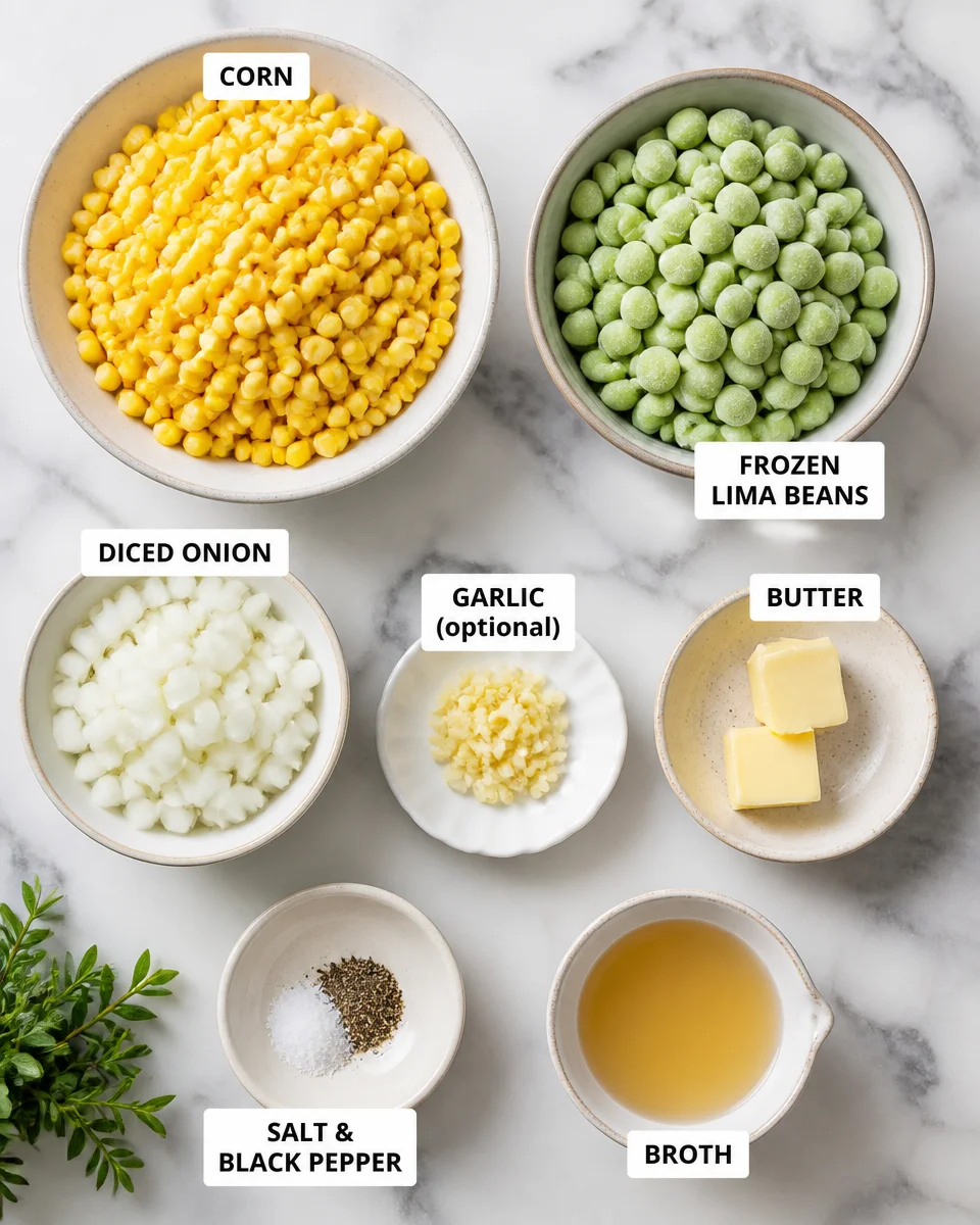 Easy Succotash — Southern Corn and Lima Bean
