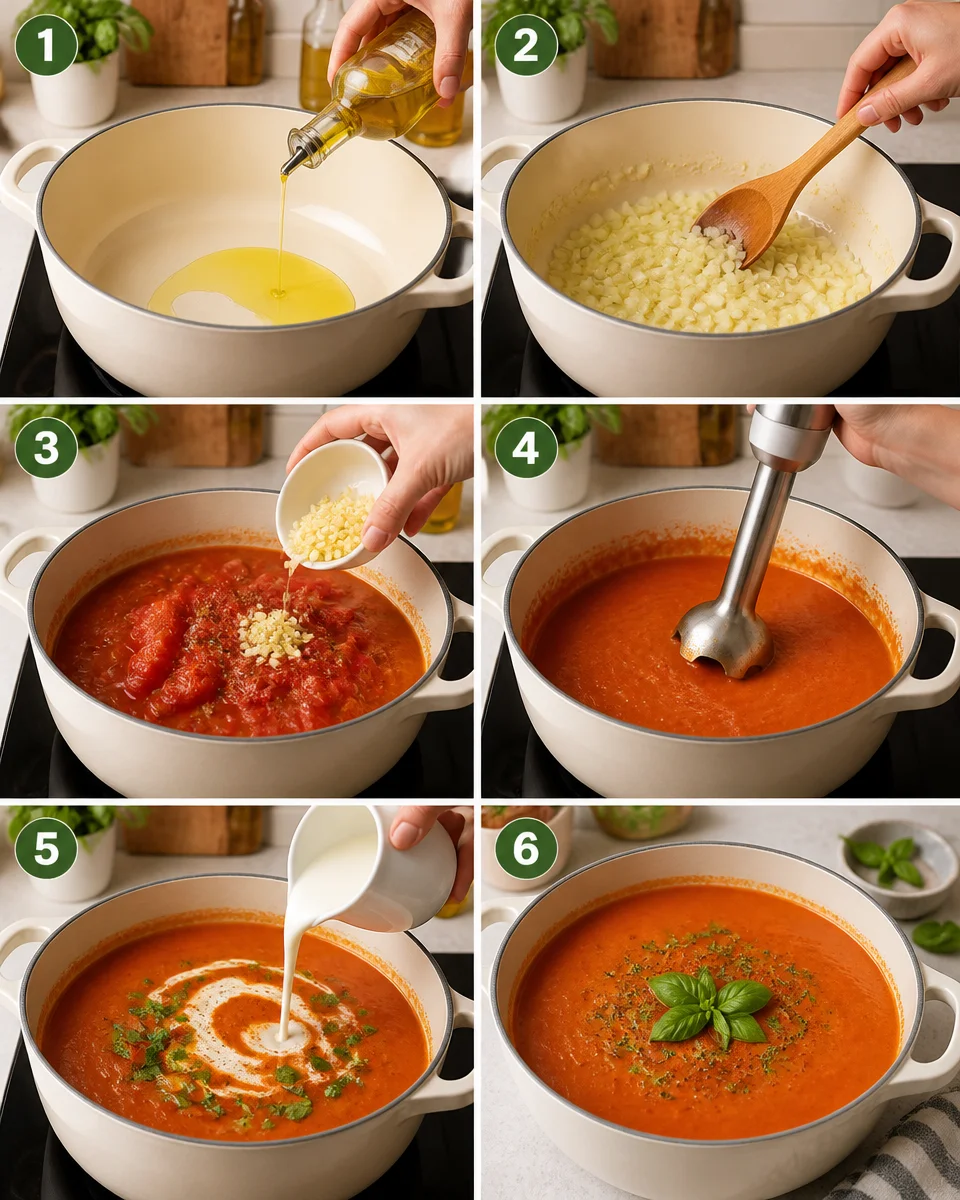 Easy Tomato Basil Soup — Creamy Blender Recipe