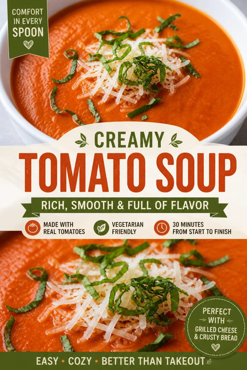 Easy Tomato Basil Soup — Creamy Blender Recipe