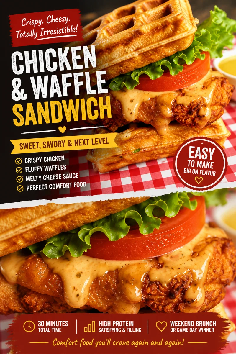 Easy Waffle Sandwich — Breakfast Chicken and Waffle