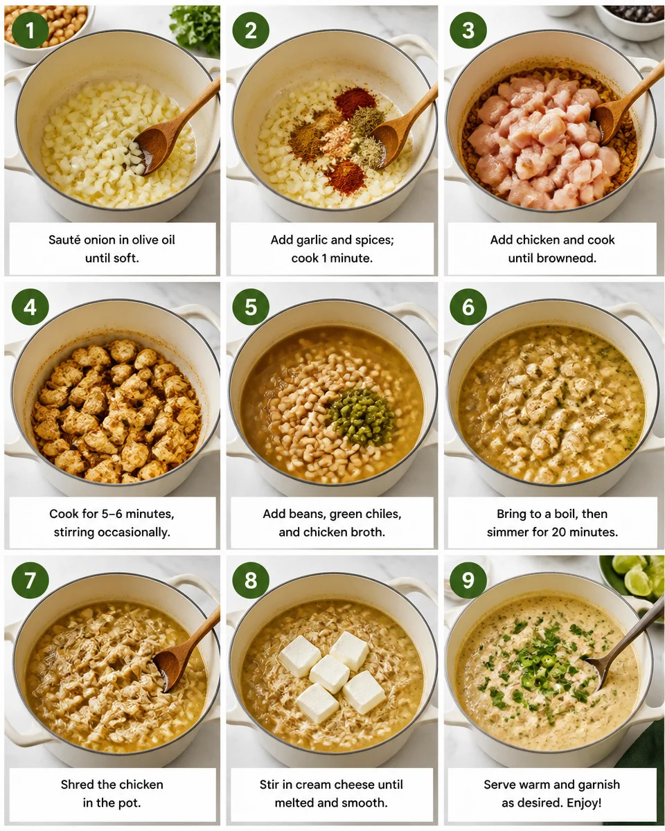 Easy White Chicken Chili — Creamy One Pot Recipe