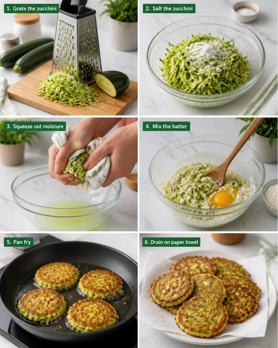 Easy Zucchini Fritters — Crispy Pan Fried Recipe