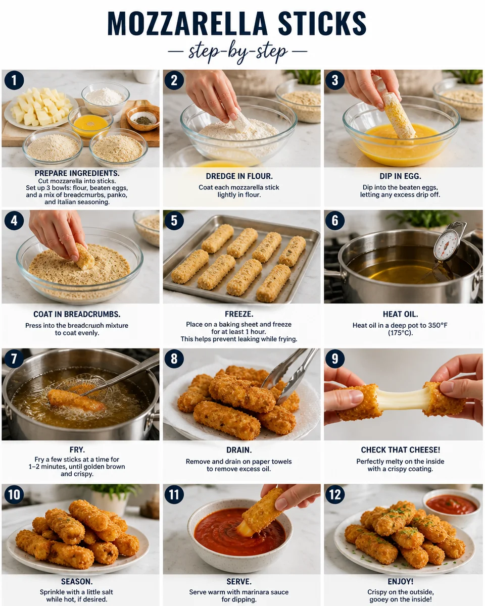 Homemade Mozzarella Sticks — Crispy Fried From Scratch