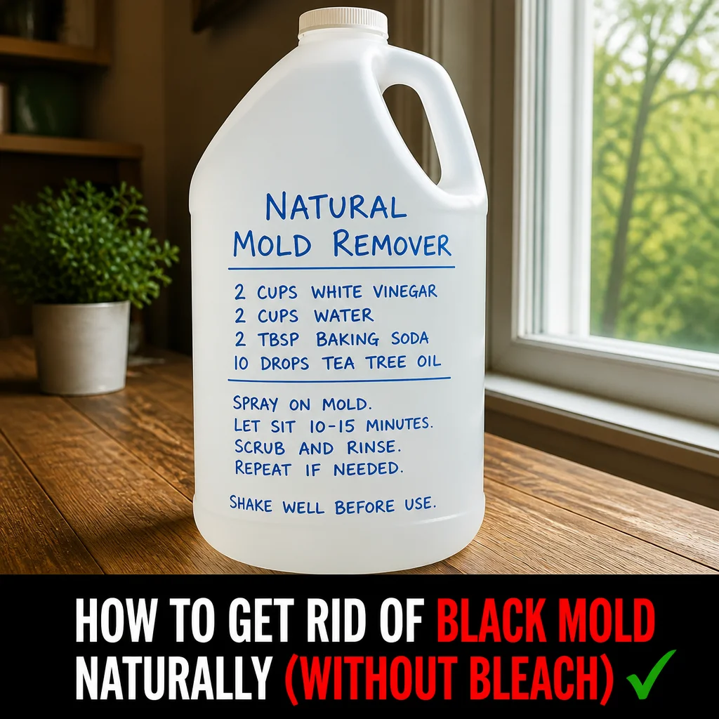Natural ways to eliminate black mold without using bleach or harsh chemicals.
