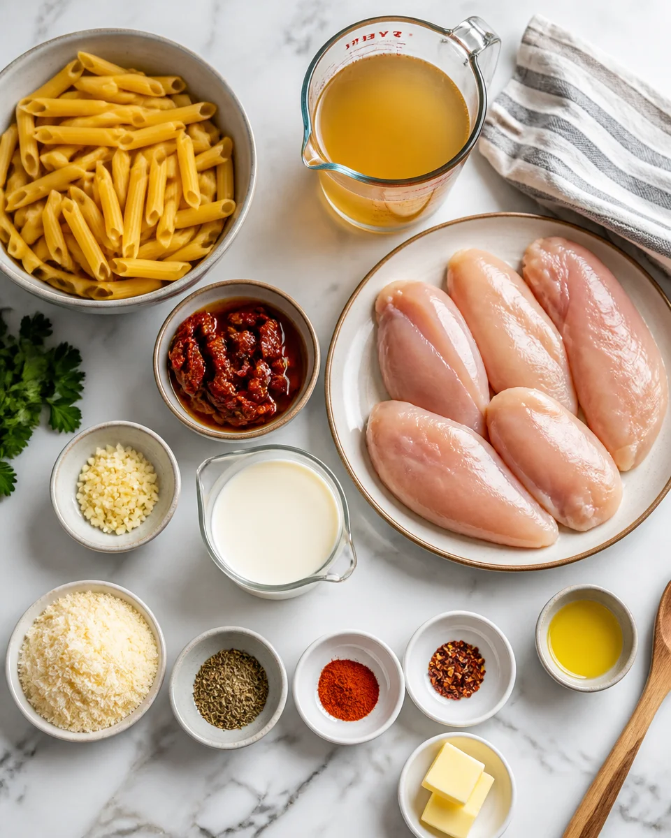 Marry Me Chicken Pasta — Creamy Sun Dried Tomato Recipe