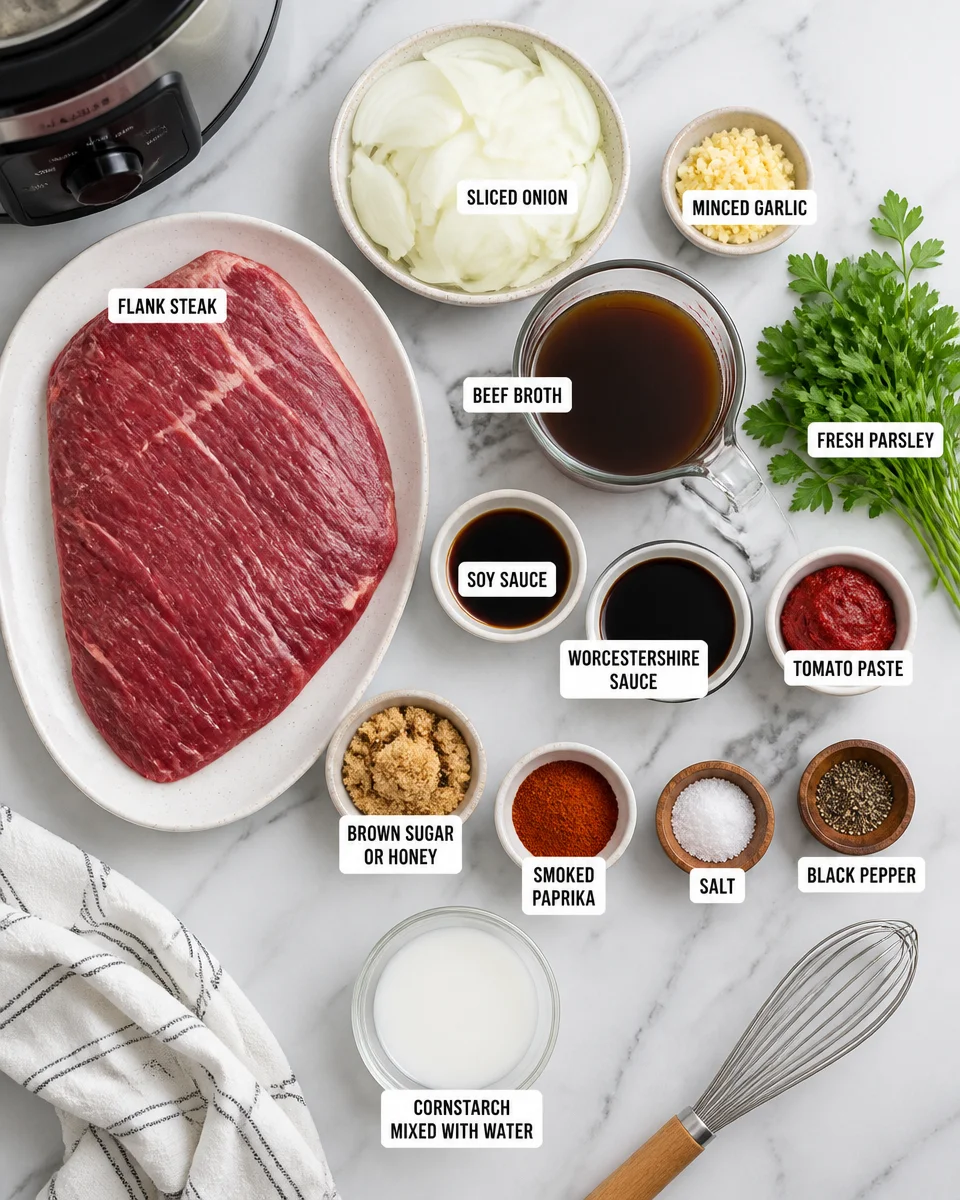slow cooker flank steak