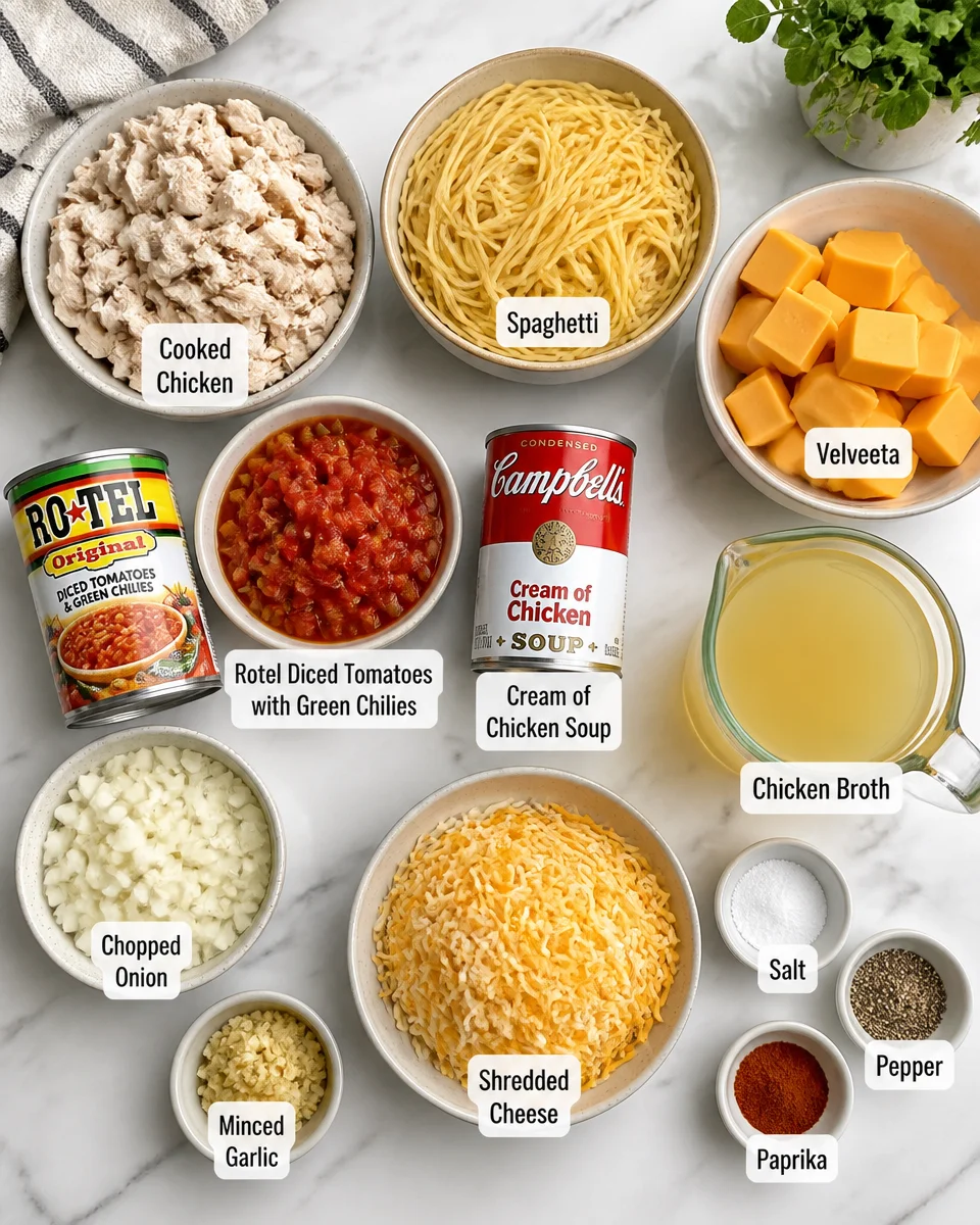 Velveeta Chicken Spaghetti Casserole