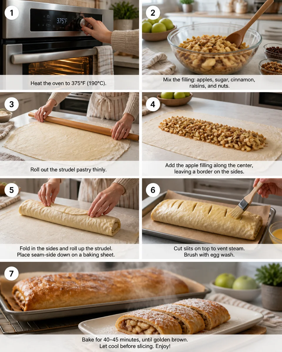 Easy Apple Strudel — Flaky Austrian Pastry