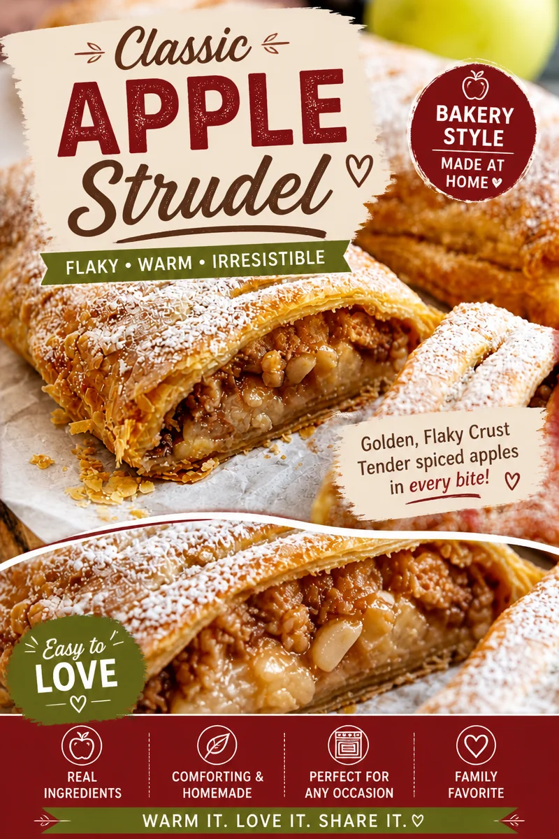 Easy Apple Strudel — Flaky Austrian Pastry