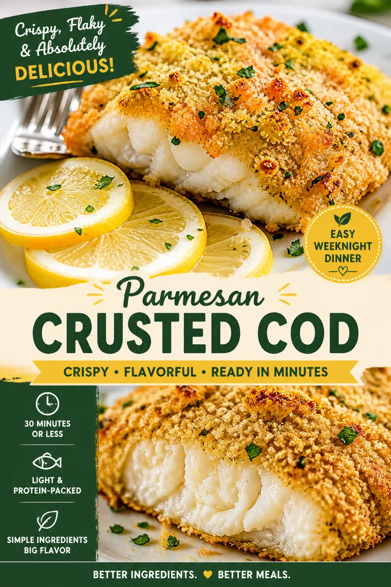 Easy Baked Cod — Lemon Herb Panko Crust