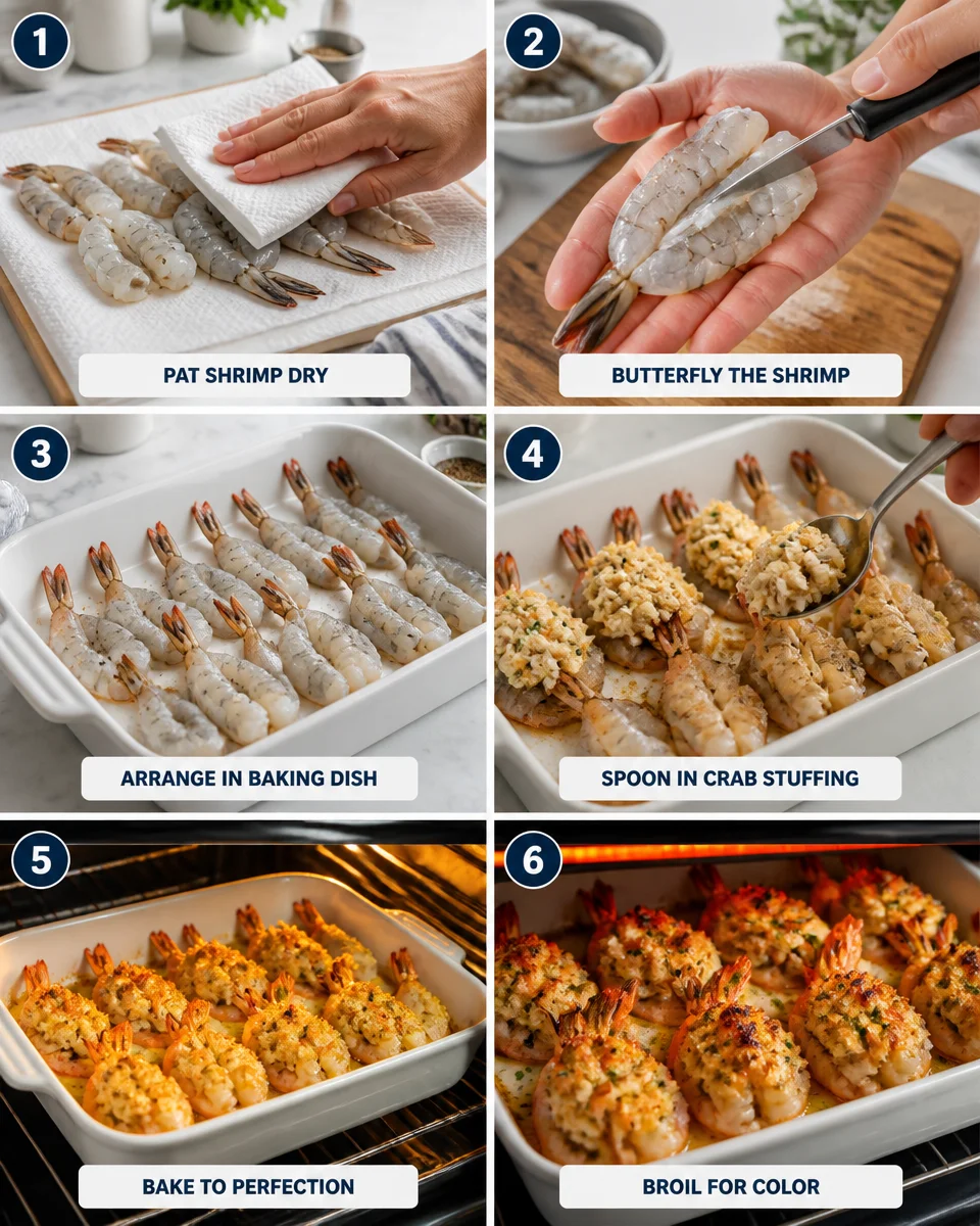 Easy Baked Stuffed Shrimp — Crab Stuffed Jumbo