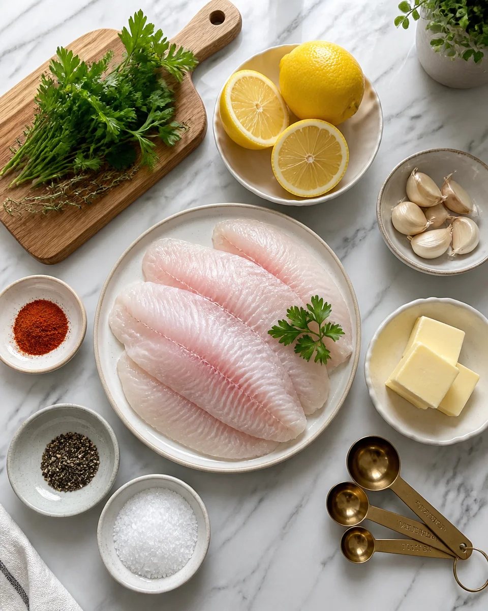 Easy Baked Tilapia — Lemon Butter Herb