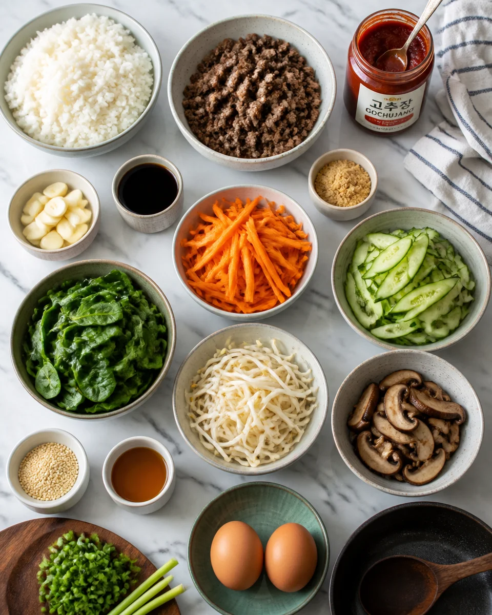 Easy Beef Bibimbap — Korean Rice Bowl