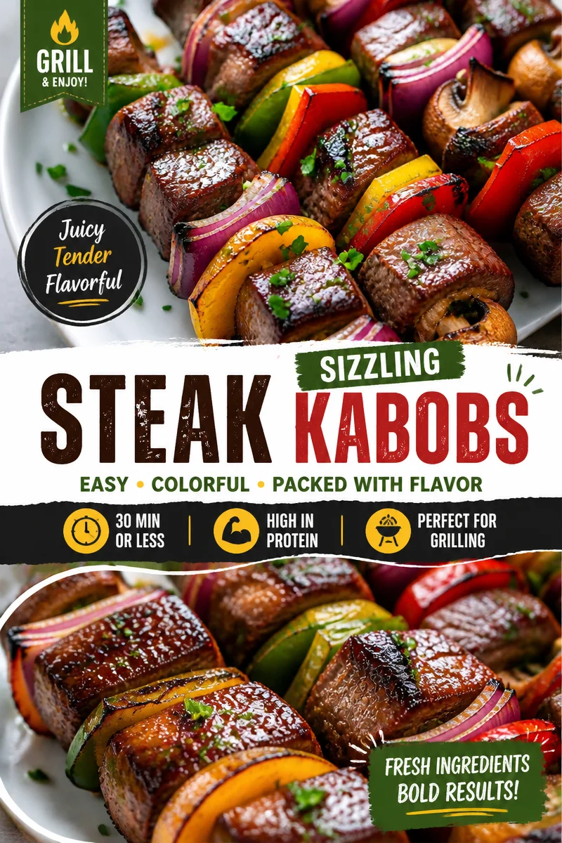 Easy Beef Kebabs — Grilled Marinated Skewers